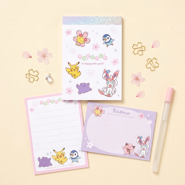 Pokémon Sakura Bloom Memo Pad - Limited Edition - Petal Scatter