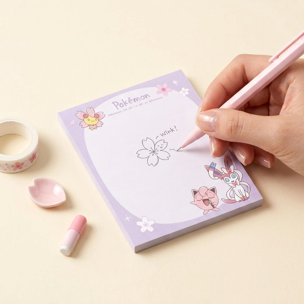 Pokémon Sakura Bloom Memo Pad - Limited Edition - Petal Scatter