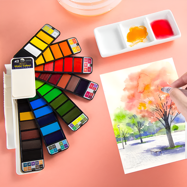 Portable Watercolor Paint Set