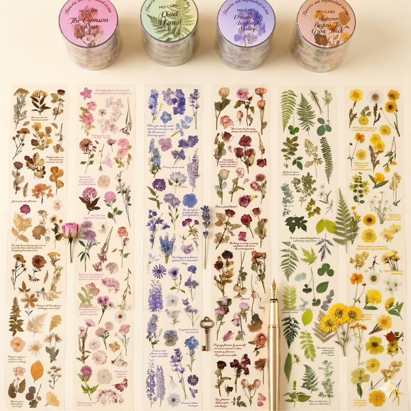 Pressed Flower Clear Masking Tape - Extra Large