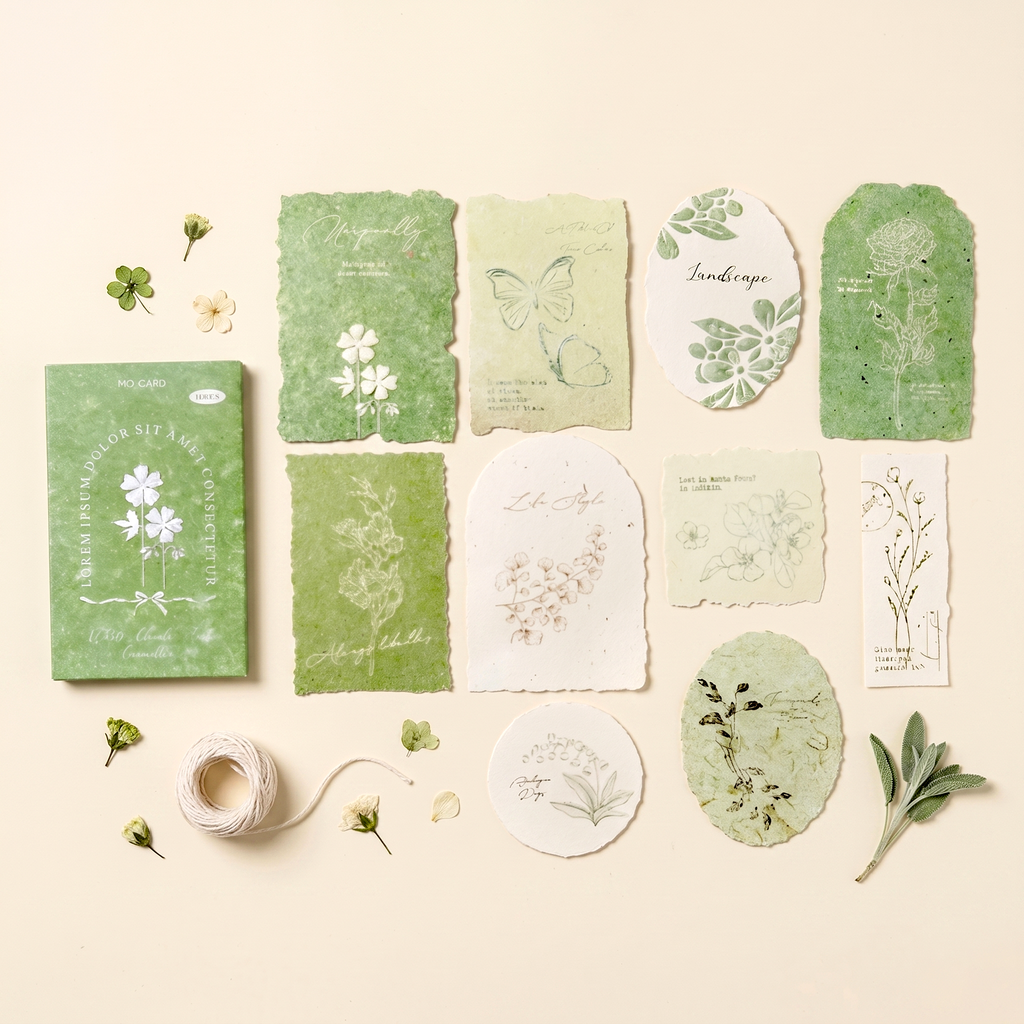 Pressed Flowers Embossed Paper - Boxed Set