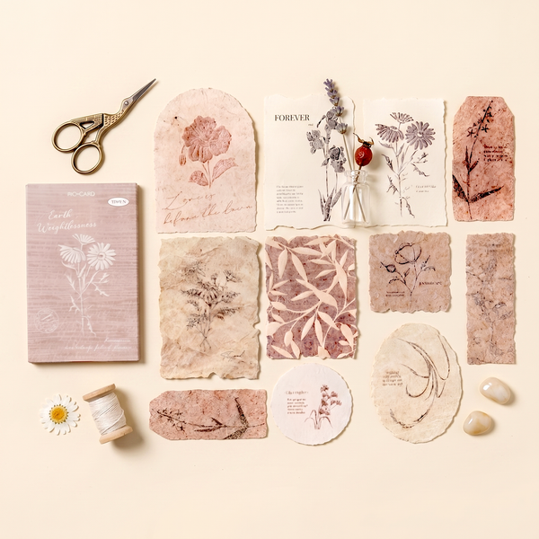 Pressed Flowers Embossed Paper - Boxed Set
