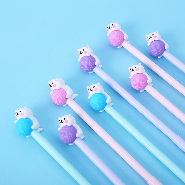 Purr-fectly Yarn-tangled Cat Gel Pen
