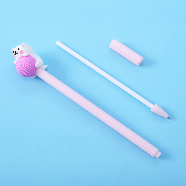 Purr-fectly Yarn-tangled Cat Gel Pen
