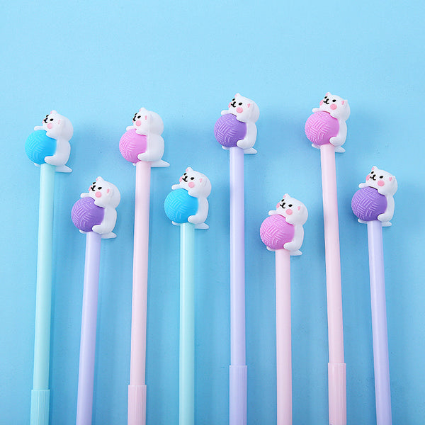 Purr-fectly Yarn-tangled Cat Gel Pen