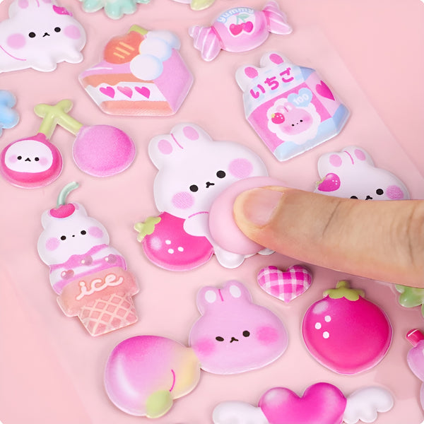 Q-Lia Mochi Mochi Puffy Stickers - Squishy Edition
