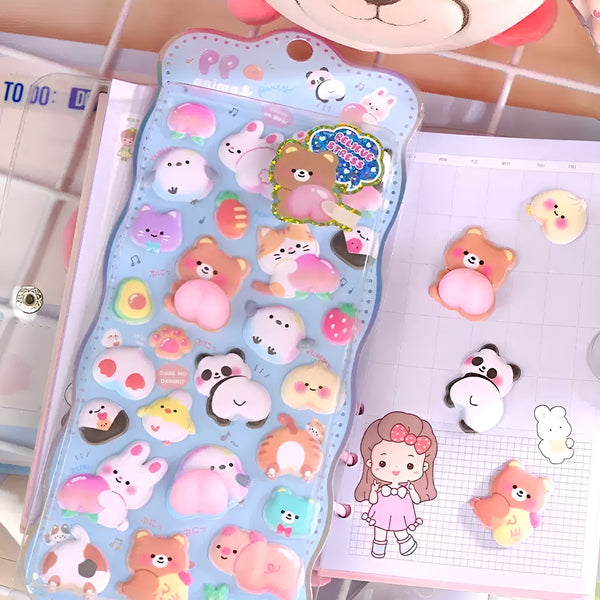 Q-Lia Mochi Mochi Puffy Stickers - Squishy Edition