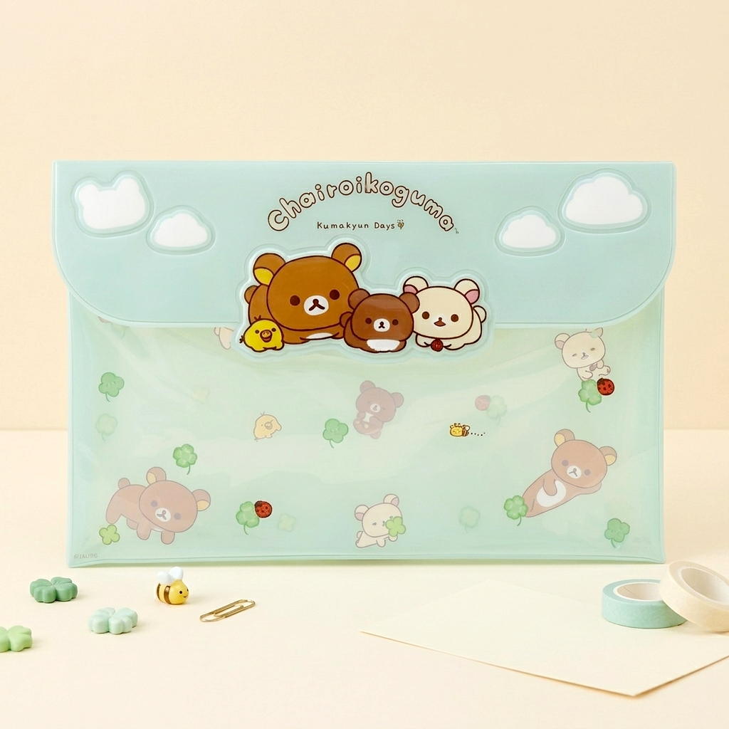Rilakkuma Clear File Case - Mint