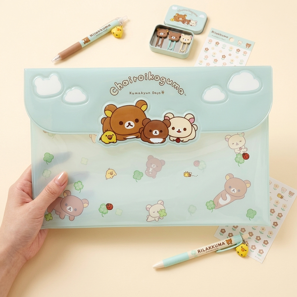 Rilakkuma Clear File Case - Mint