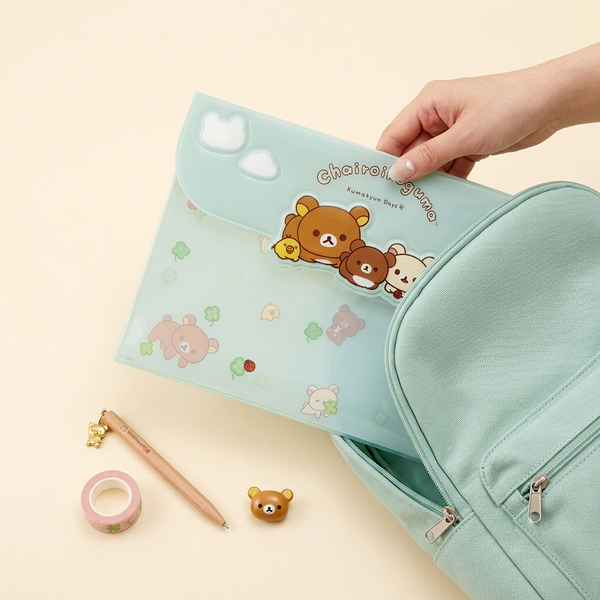Rilakkuma Clear File Case - Mint