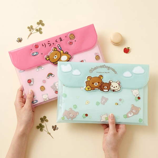 Rilakkuma Clear File Case - Mint