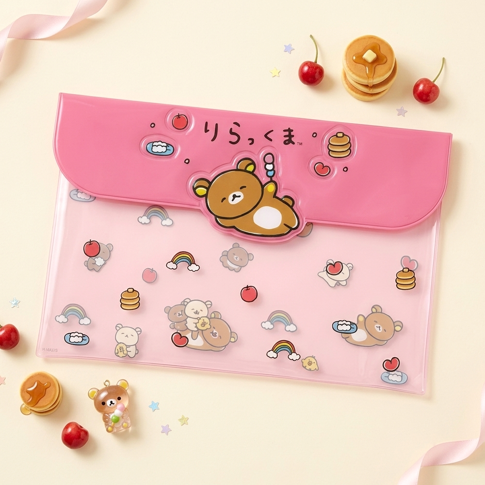 Rilakkuma Clear File Case - Pink