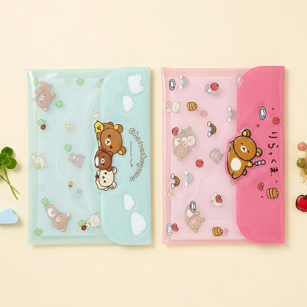 Rilakkuma Clear File Case - Pink