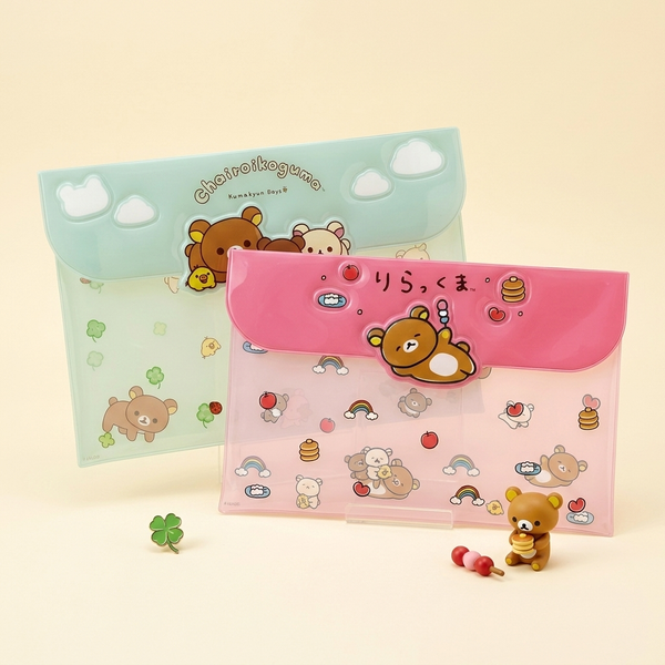 Rilakkuma Clear File Case - Pink
