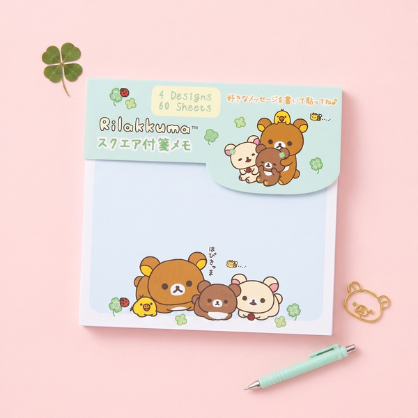 Rilakkuma Clover Sticky Notes (60 Sheets, 4 Designs)