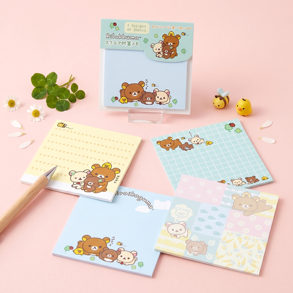 Rilakkuma Clover Sticky Notes (60 Sheets, 4 Designs)