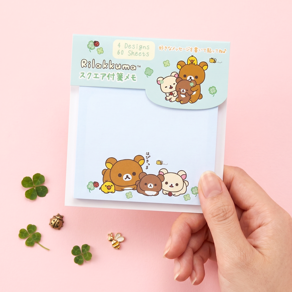 Rilakkuma Clover Sticky Notes (60 Sheets, 4 Designs)