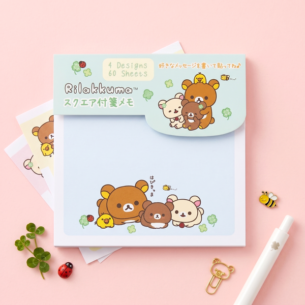 Rilakkuma Clover Sticky Notes (60 Sheets, 4 Designs)