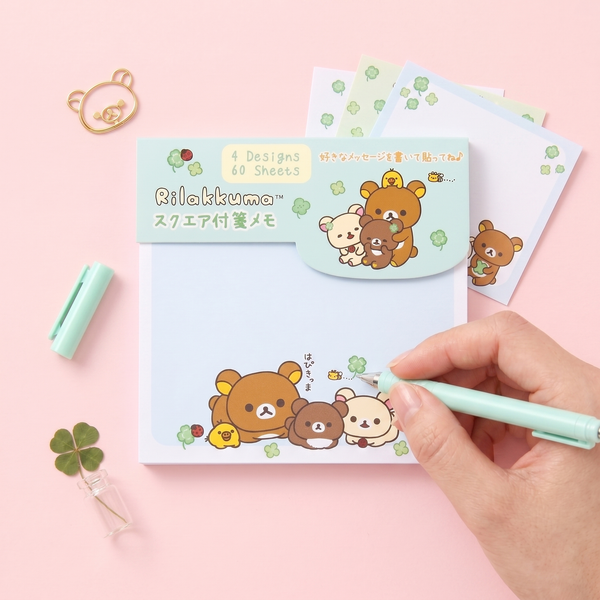 Rilakkuma Clover Sticky Notes (60 Sheets, 4 Designs)