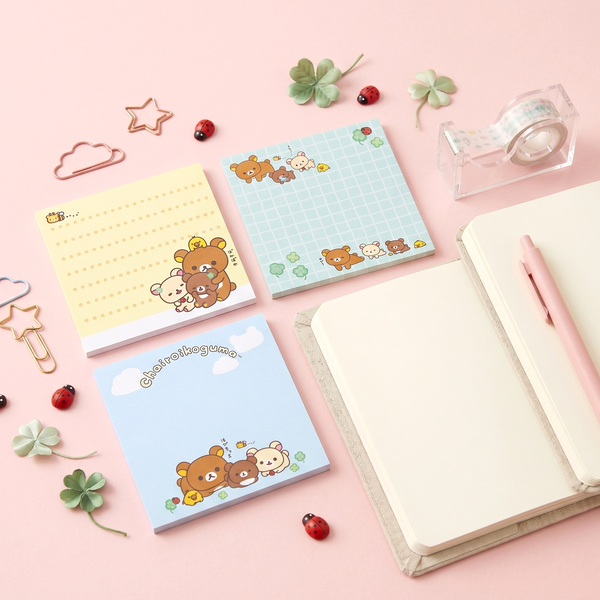 Rilakkuma Clover Sticky Notes (60 Sheets, 4 Designs)