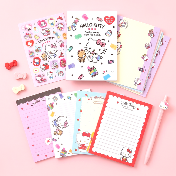 Sanrio Memo Pad Set – 128 Sheets + Sticker Sheet (Extra Large)