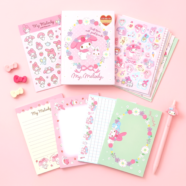 Sanrio Memo Pad Set – 128 Sheets + Sticker Sheet (Extra Large)