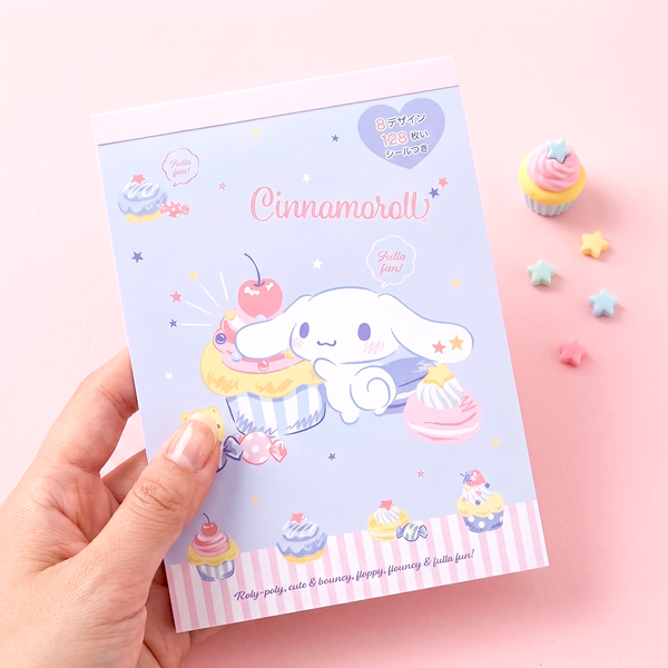 Sanrio Memo Pad Set – 128 Sheets + Sticker Sheet (Extra Large)