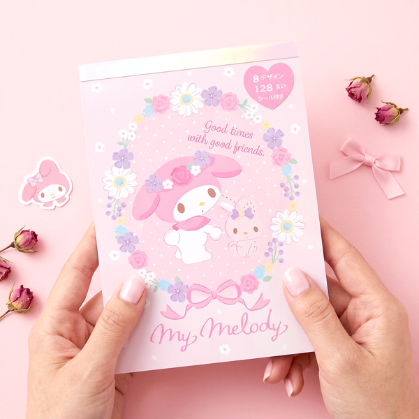 Sanrio Memo Pad Set – 128 Sheets + Sticker Sheet (Extra Large)