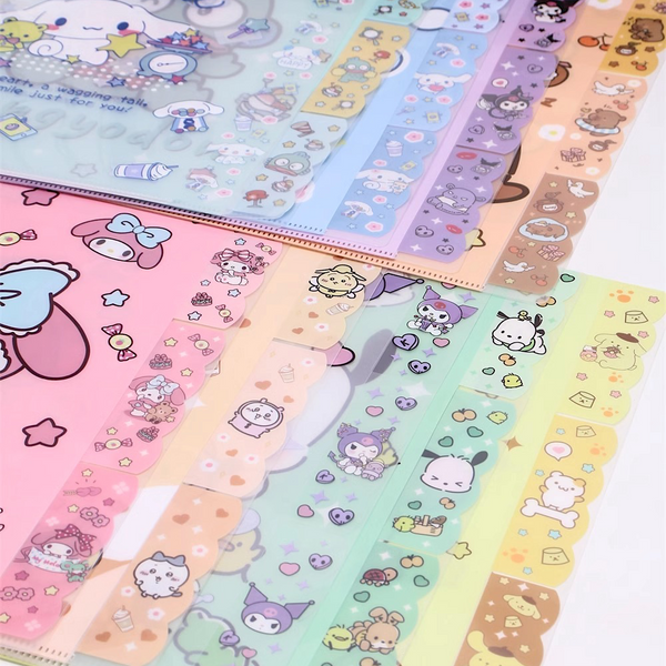 Sanrio Characters A4 Folder With Dividers - Kuromi