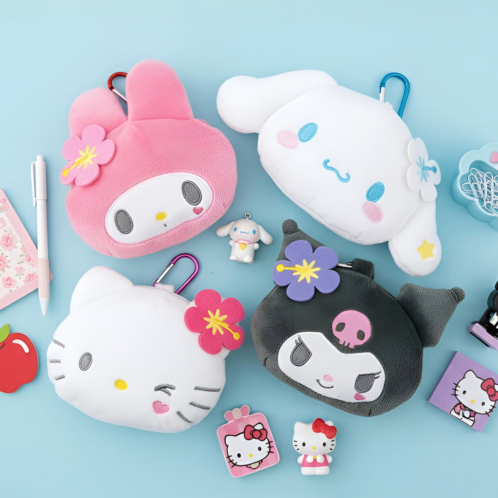 Sanrio Characters Plush Clip-On Pouch