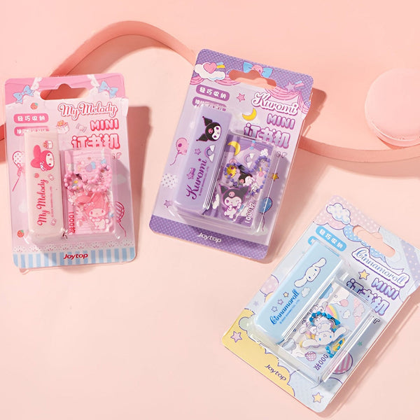 Sanrio Character Stapler with Charm + 100 Refills Set
