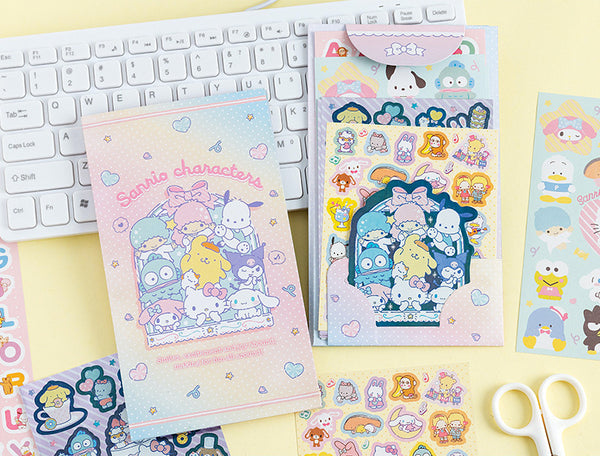 Sanrio Characters Sticker Set - 8 Sheets (5 Types)