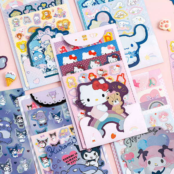 Sanrio Characters Sticker Set - 8 Sheets (5 Types)