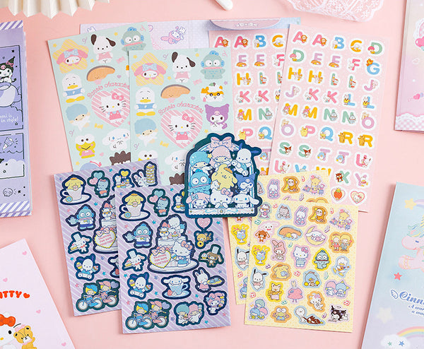 Sanrio Characters Sticker Set - 8 Sheets (5 Types)