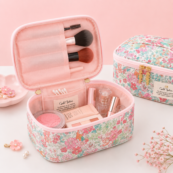 Sanrio x Liberty Fabrics Floral Cosmetic Organizer Bag - Limited Edition