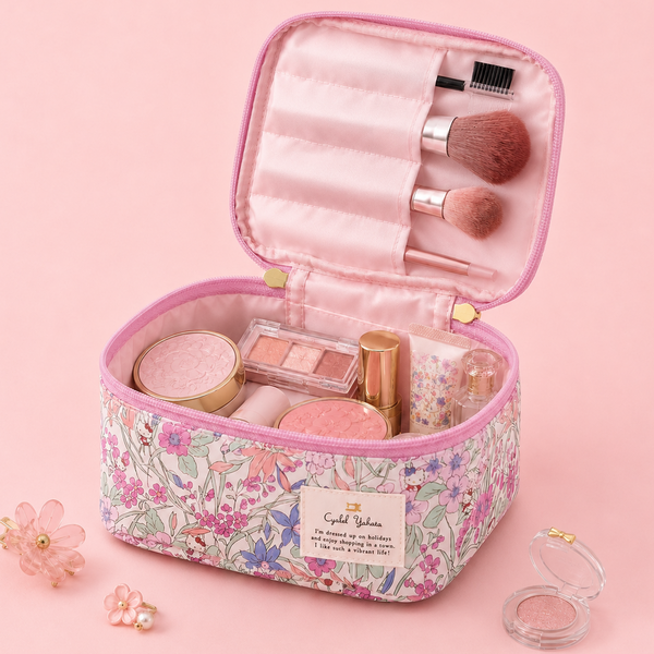 Sanrio x Liberty Fabrics Floral Cosmetic Organizer Bag - Limited Edition