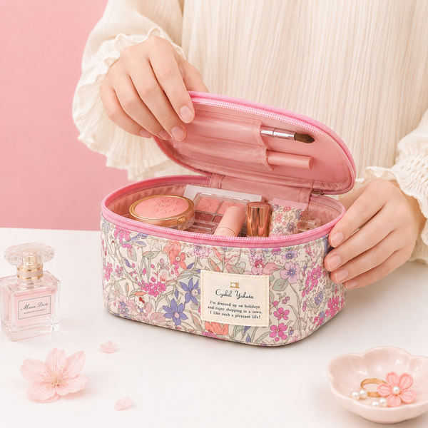 Sanrio x Liberty Fabrics Floral Cosmetic Organizer Bag - Limited Edition