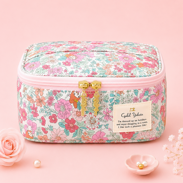 Sanrio x Liberty Fabrics Floral Cosmetic Organizer Bag - Limited Edition