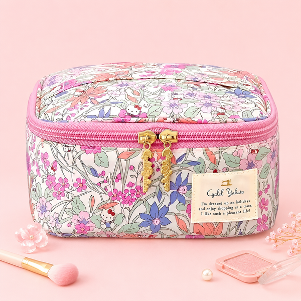 Sanrio x Liberty Fabrics Floral Cosmetic Organizer Bag - Limited Edition