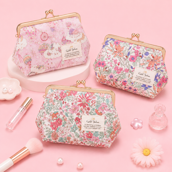 Sanrio x Liberty Fabrics Kiss-Lock Floral Frame Pouch - Limited Edition