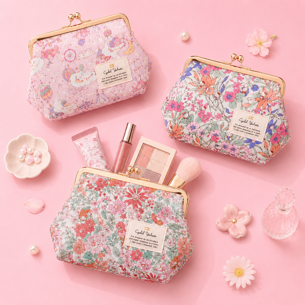 Sanrio x Liberty Fabrics Kiss-Lock Floral Frame Pouch - Limited Edition
