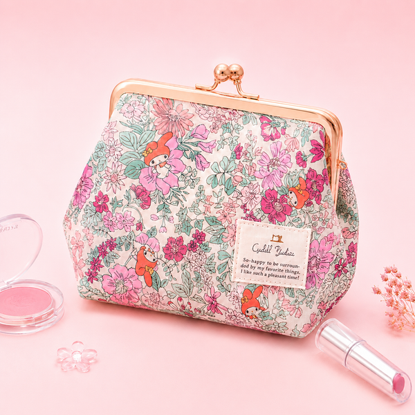 Sanrio x Liberty Fabrics Kiss-Lock Floral Frame Pouch - Limited Edition