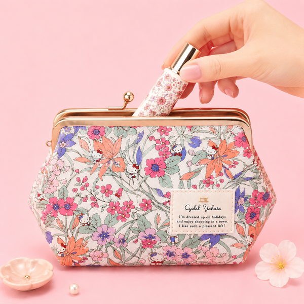 Sanrio x Liberty Fabrics Kiss-Lock Floral Frame Pouch - Limited Edition
