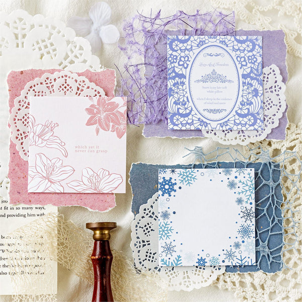 Winter Snowflake Scrapbook Paper Set – Journaling Pack