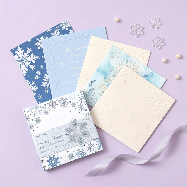 Winter Snowflake Scrapbook Paper Set – Journaling Pack