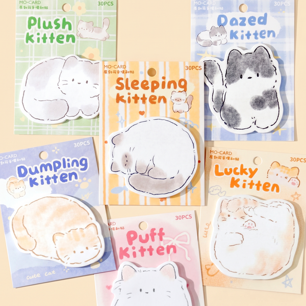 Snuggle Kitten Sticky Notes
