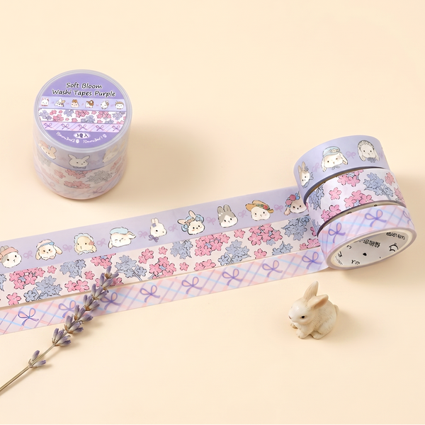 Soft Bloom Washi Tape - Set of 3