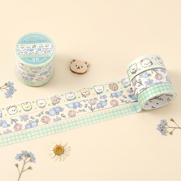 Soft Bloom Washi Tape - Set of 3