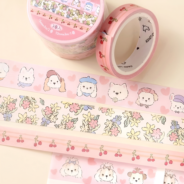 Soft Bloom Washi Tape - Set of 3