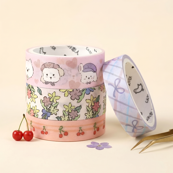 Soft Bloom Washi Tape - Set of 3